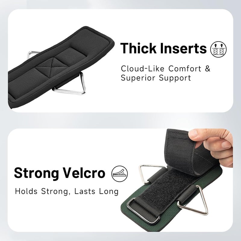 MOST GRIP Wrist Cuffs with D-Ring, Wrist Wraps for Weightlifting with Neoprene Padding, Wrist Straps for Cable Machines - Image 3